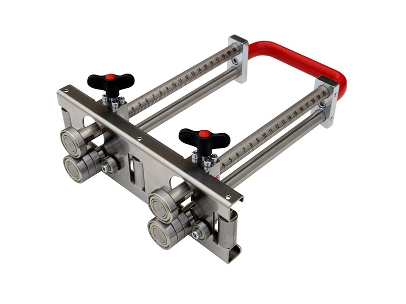 Wuko Duo Bender with additional rolls and handle for bending long, straight sheet metal strips