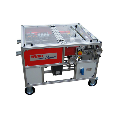 Wuko Master 0420 roof panel machine for profiling single and double-lock standing seams with adjustable width and bending capabilities
