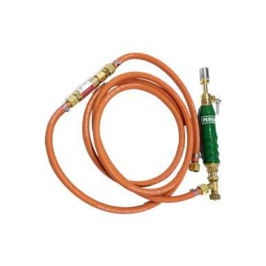 Harris-Perkeo heavy-duty propane soldering iron with ergonomic handle and durable copper bits