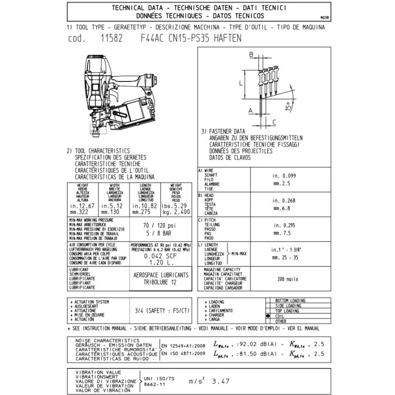 FASCO NAIL GUN FOR COILED NAILS 15 DEGREES - Image 4