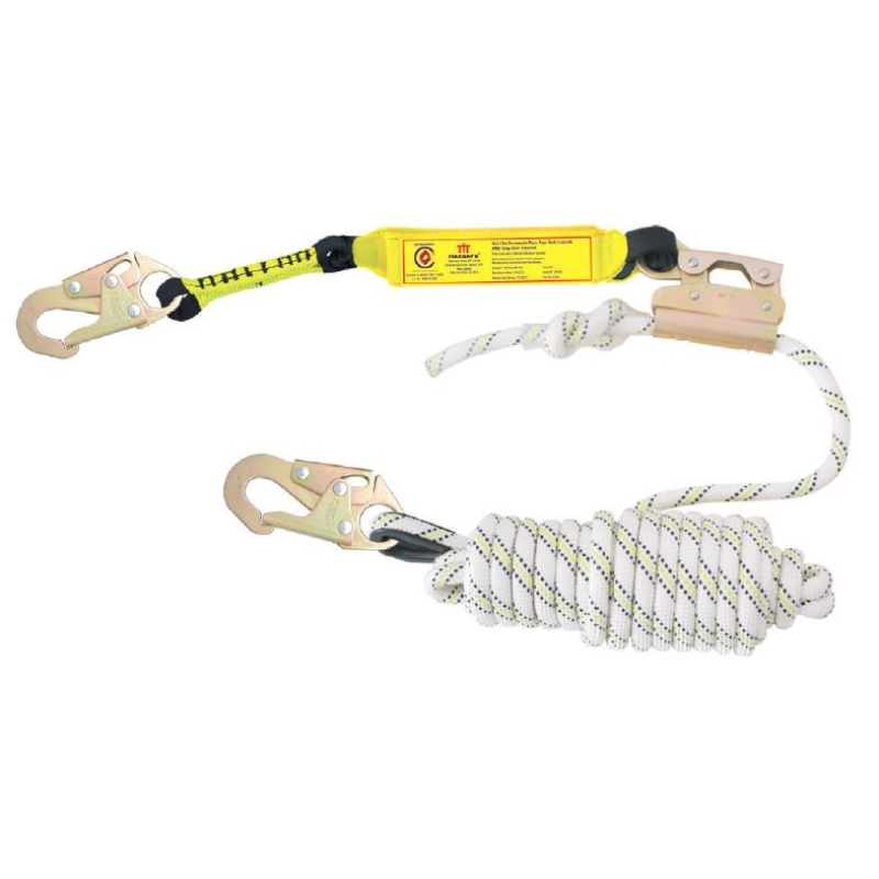 MAXSAFE KERNMANTLE ROPE LINE GRAB LANYARD 2X ANSI SNAP HOOKS - Image 7