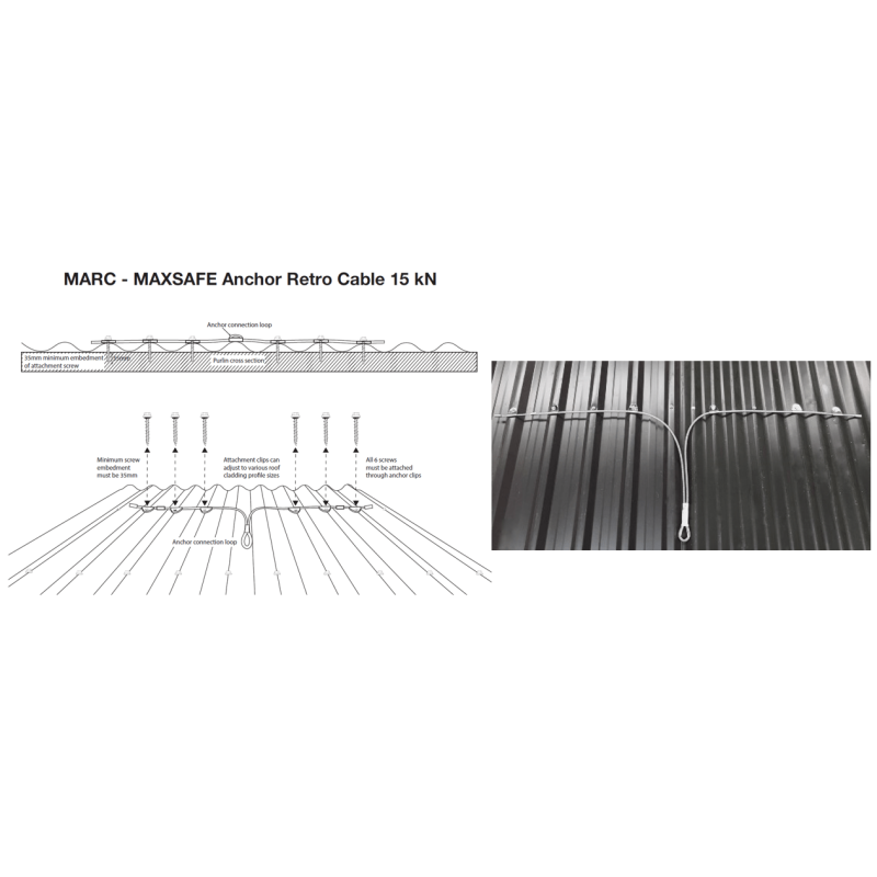 MAXSAFE MARC RETRO CABLE ANCHOR 15KN - Image 3